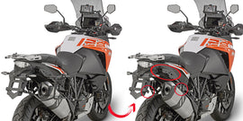 GIVI side case hardware mount brackets for motorcycle side cases, product code 270-6392, in black metal with mounting components.