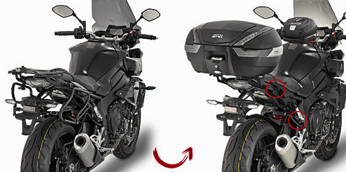 GIVI V35 side case hardware mount brackets for motorcycle side cases, shown on a plain background.