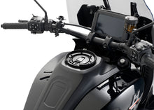 Load image into Gallery viewer, GIVI Tanklock Mount HD 270-6161 bracket for motorcycle tank, black metal with mounting hardware visible