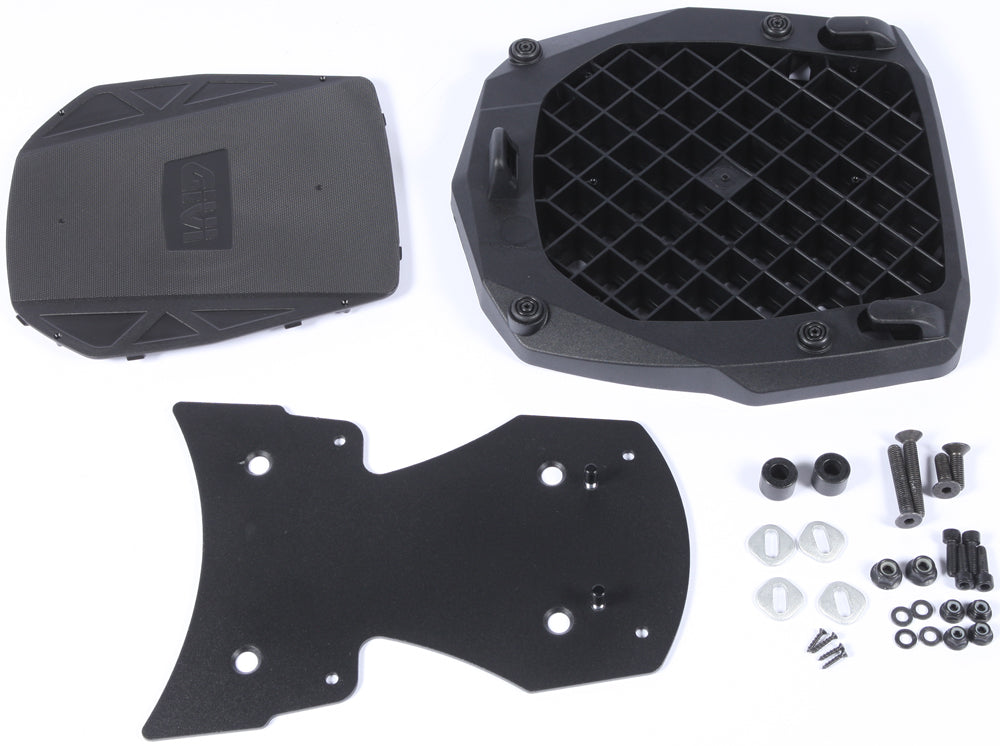 GIVI Top Case Hardware Mounts and Brackets for secure attachment, shown in black finish with mounting components.