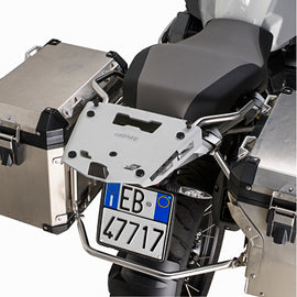 GIVI top case hardware mount bracket set for motorcycle luggage, durable metal brackets for secure attachment.