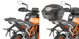 GIVI top case hardware bracket 270-6393 for motorcycle luggage mounting system. Black metal mount and bracket components.