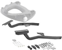 Load image into Gallery viewer, GIVI Top Case Sidearms 270-6207 mounting brackets for motorcycle top case, shown in black with metal attachment points