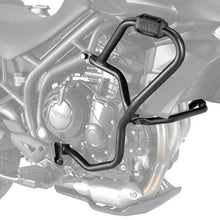 Load image into Gallery viewer, GIVI engine guards for motorcycle, black metal protective covers with mounting brackets, model 270-6454.