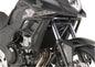 Black GIVI engine guards designed for HON motorcycles, providing protection and durability for engine components.