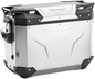 GIVI Outback Evo Smart Case 37L in silver, designed for right side motorcycle storage, featuring durable outdoor protection.
