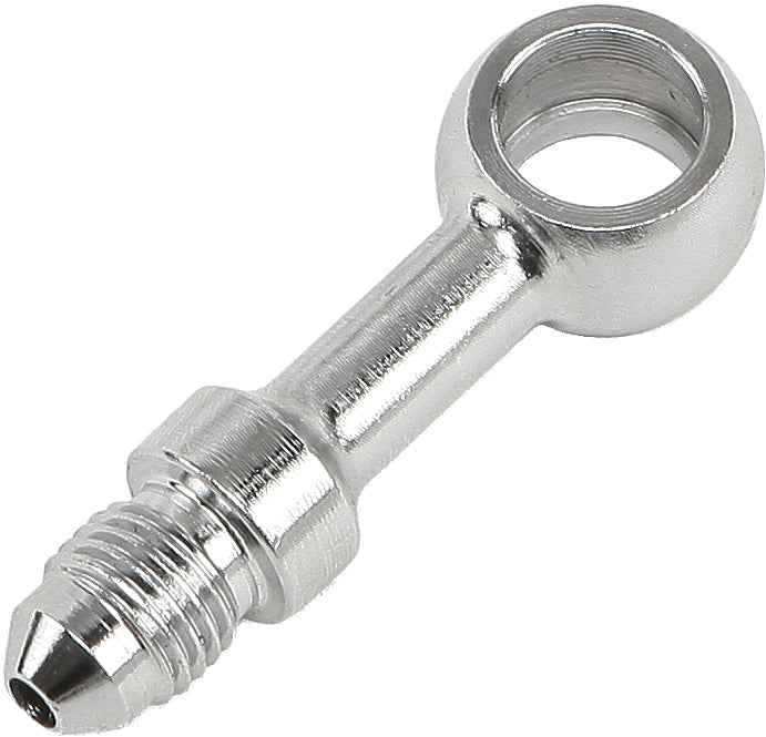 Goodridge Chrome Straight Banjo fitting for brake systems, 3/8 inch size, used in automotive brake applications.