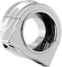 Load image into Gallery viewer, Chrome Hawg Halters Inc throttle housing with dual cable thread-in, designed for motorcycle throttle control.