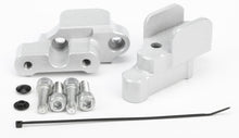 Load image into Gallery viewer, Silver HeliBars handlebar risers for BMW motorcycles, designed to improve riding comfort and stability.