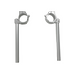 Silver HeliBars replacement handlebars for Suzuki motorcycles, featuring durable construction and ergonomic design.