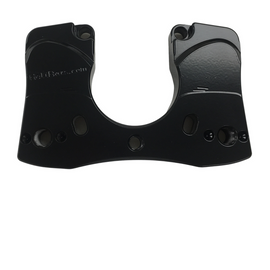 Black HeliBars Handlebar Bridge Riser for Yamaha motorcycles, showcasing the sturdy riser with detailed design.