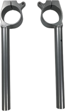 Load image into Gallery viewer, Silver HeliBars replacement handlebars for Yamaha motorcycles, showcasing durable metal construction and ergonomic design.
