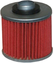 Load image into Gallery viewer, Hiflofiltro Oil Filter 550-0145 for motorcycle engines, showing the black cylindrical filter with brand label and part number.