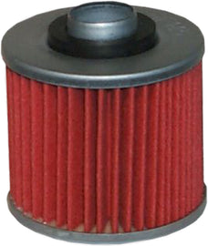 Hiflofiltro Oil Filter 550-0145 for motorcycle engines, showing the black cylindrical filter with brand label and part number.