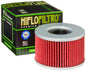 Hiflofiltro Oil Filter 550-0561 for motorcycles, showing the cylindrical filter with brand logo and specifications.