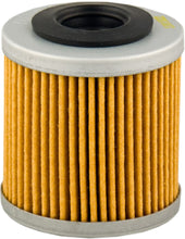 Load image into Gallery viewer, Hiflofiltro Oil Filter 550-0563 for motorcycle engines, showing the cylindrical filter with brand and model details.