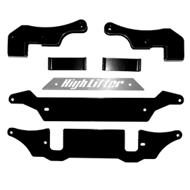 High Lifter Products lift bracket kit for Polaris vehicles, showing sturdy mounts and brackets for enhanced lifting performance.