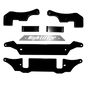 High Lifter Products lift bracket kit for Polaris vehicles, showing sturdy mounts and brackets for enhanced lifting performance.