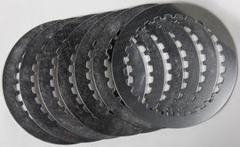 Hinson Steel Clutch Plates Kit with 7 plates, model 151-6203, showing the durable, metallic clutch plates for high-performance vehicles.