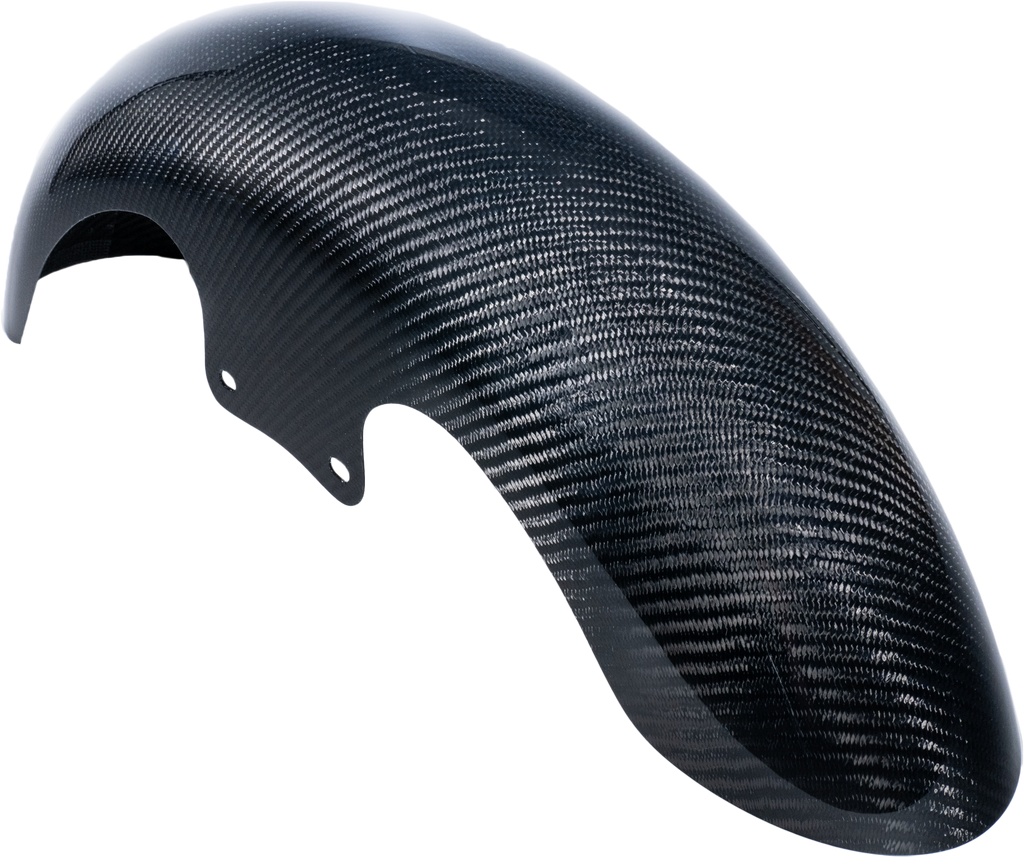 Hofmann carbon fiber mid front fender for 19-inch Challenger and Powerplus Chieftain motorcycles, lightweight and durable body part