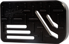 Load image into Gallery viewer, Hofmann H/D Billet Brake Pedal Pad in black for foot controls, showcasing a durable metal design with textured surface for grip.