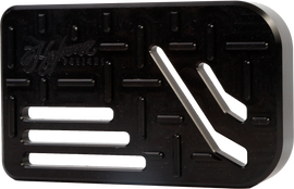 Hofmann H/D Billet Brake Pedal Pad in black for foot controls, showcasing a durable metal design with textured surface for grip.