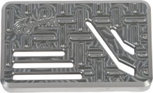 Load image into Gallery viewer, Hofmann billet brake pedal pad for foot controls, raw finish, designed for enhanced grip and durability.