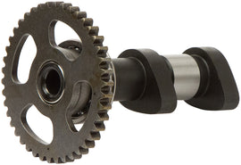 Hot Cams Racing Cam Stage 1 engine part for motorcycles, showing the camshaft with detailed metal components.