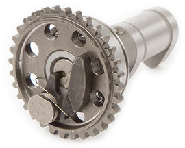 Hot Cams Racing Stage 1 engine camshaft for improved performance, shown in image with metal construction and gear teeth.