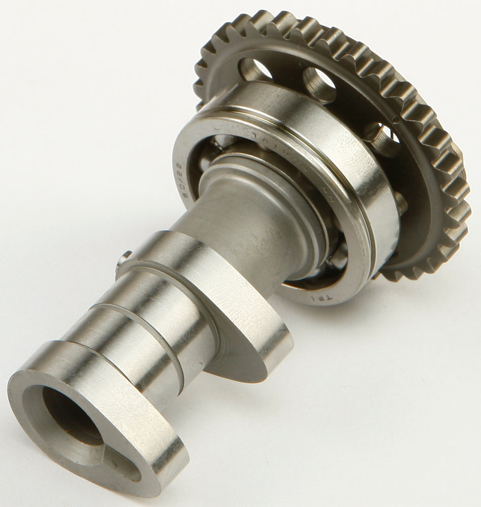Hot Cams Racing Cam Stage 2 engine component, metal gear with detailed markings, designed for high-performance motorcycle engines.