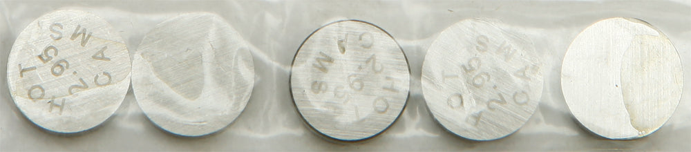 Hot Cams engine valve shims, 10.00x2.95mm, 5-pack, suitable for motorcycle engines, showing shiny metal shims on a neutral background.
