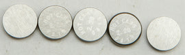 Hot Cams engine valve shims, 8.90x2.28mm, 5-pack, durable engine components for motorcycle or automotive maintenance.