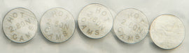 Hot Cams engine valve shims, 9.48x2.80mm, 5-pack, for motorcycle valve adjustment, with brand name visible on the product.