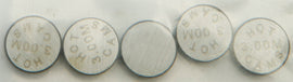 Hot Cams engine valve shims, 9.48x3.00mm, 5-pack, designed for motorcycle engine maintenance and valve adjustments.