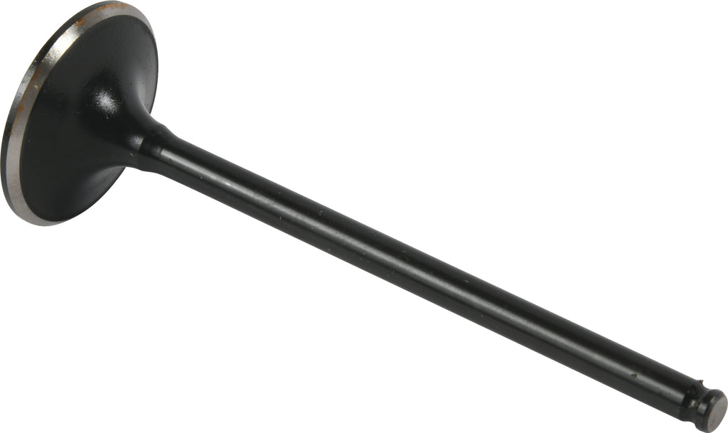 Hot Cams Steel Exhaust Valve 688-84015 for motorcycle engines, showing the precise metal component with valve stem and seat.