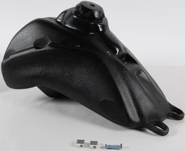 Black IMS 3.6-gallon fuel tank body with smooth finish, designed for durable motorcycle fuel storage.
