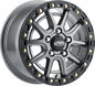 ITP SD10 grey and black wheel ring, 15x7 inches with 5/4.5 bolt pattern and 6+1 offset, designed for off-road vehicles.