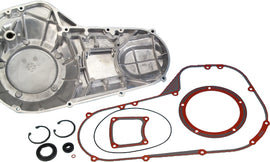 James Gasket primary cover gasket kit for Harley Davidson touring 5-speed motorcycles, includes seals and gasket components.