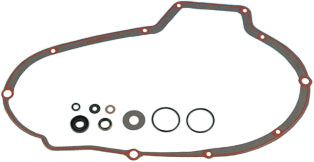 James Gasket primary cover beaded gasket kit 34955-75-K, includes seals and gaskets for engine cover replacement.