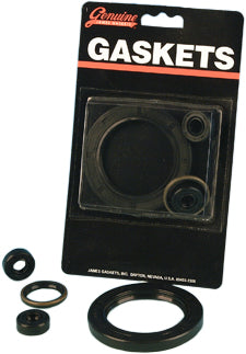 James Gasket main seal and gasket set for 5-speed transmission, featuring the 12044-AK model with rubber sealing components.