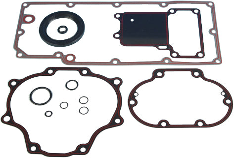 James Gasket Twin Cam touring gasket kit with transmission gaskets and seals for Harley Davidson models.