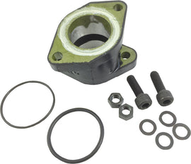 K&L carburetor boot and holder for fuel system, showing the black rubber intake component with mounting features.