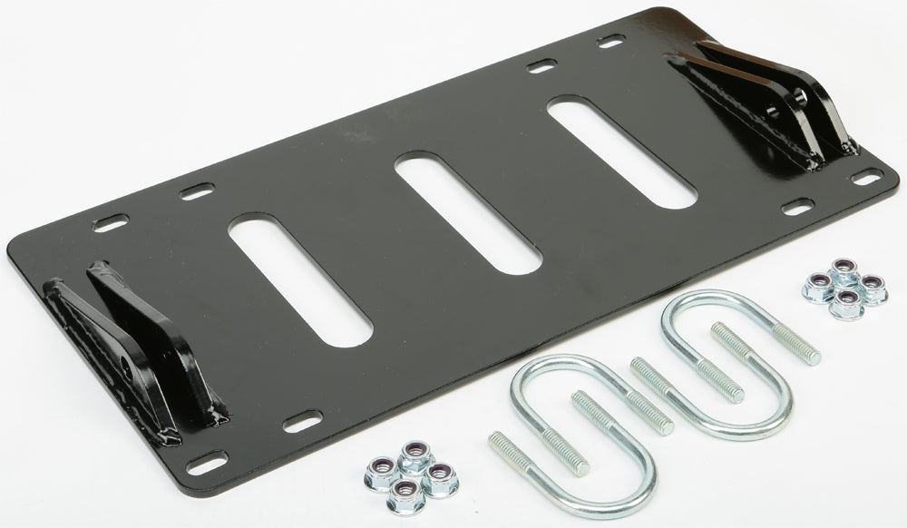 KFI Products ATV plow mount kit with brackets, designed for secure attachment to ATV frames for snow plowing.