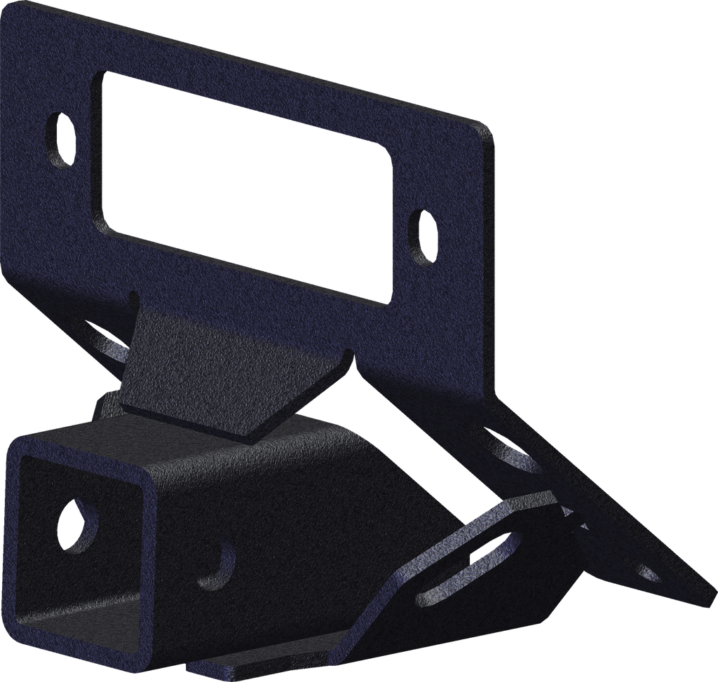 KFI Products lower 2-inch receiver mount bracket for ATV or UTV, durable steel construction with black finish.