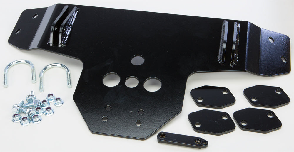 KFI Products UTV mid plow mount kit with brackets, designed for secure attachment and easy installation on utility vehicles.