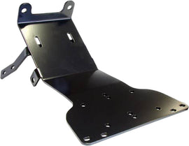 KFI Products winch mount bracket, durable black metal construction designed for off-road winch installation.