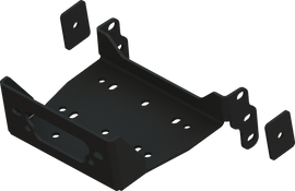 KFI Products Winch Mount 10-1515 bracket for off-road winches, shown mounted on a vehicle bumper.
