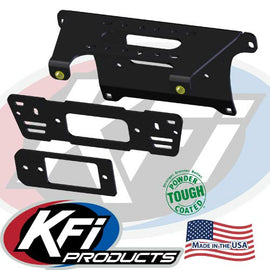KFI Products Winch Mount Kit 10-1345 showing durable brackets and mounting hardware for off-road winch installation.
