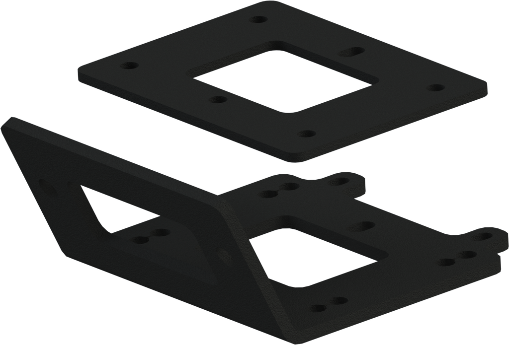 KFI Products Winch Mount Yam 10-1920 bracket for ATV or UTV winch installation, durable black steel construction.