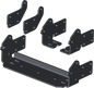 KFI Products ATV 5.4-inch push tube extension kit for plows, showing the assembled extension components and mounting hardware.